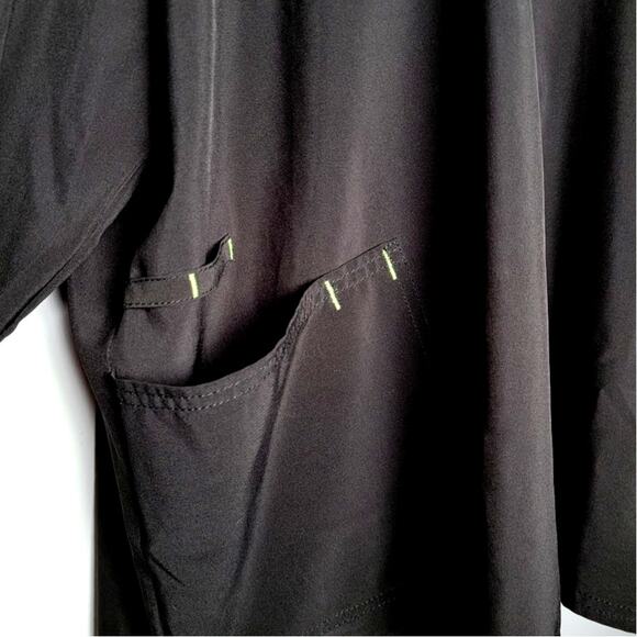 Scrubstar Black Scrub Jacket Women’s 3XL Snap Front Medical Uniform Workwear - Picture 2 of 8